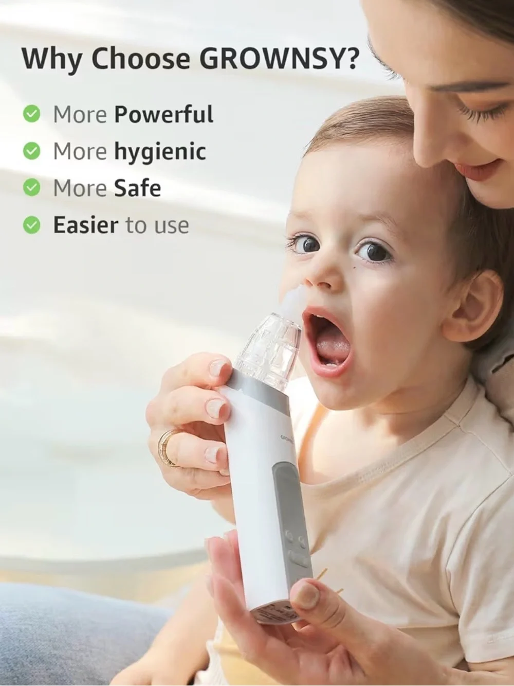 NWT - GROWNSI White Nasal Aspirator for Kids